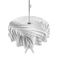 thumbnail image 1 of Outdoor Tablecloths with Umbrella Hole & Zipper, Gray Palm Leaf Round Tablecloths 60 Inch, Tropical Botanical Leaves Minimalist Waterproof Table Cloth, Patio/Pool/Picnic Table Covers, 1 of 8