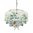 thumbnail image 1 of Outdoor Tablecloths with Umbrella Hole & Zipper, Green Eucalyptus Leaves Round Tablecloths 60 Inch, Daisy Summer Botanical Farmhouse Waterproof Table Cloth, Patio/Pool/Picnic Table Covers, 1 of 8