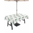 thumbnail image 1 of Outdoor Tablecloths with Umbrella Hole & Zipper, Green Palm Trees Rectangle Tablecloth 52x70 Inch, Country Summer Botanical Tropical Plants Waterproof Table Cloth, Patio/Pool/Picnic Table Covers, 1 of 8