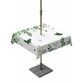 thumbnail image 1 of Outdoor Tablecloths with Umbrella Hole & Zipper, Green Spring Botanical 54x54 Inch Square Tablecloths, Weeping Eucalyptus Butterfly Waterproof Table Cloth, Patio/Pool/Picnic Table Covers, 1 of 8