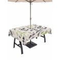 thumbnail image 1 of Outdoor Tablecloths with Umbrella Hole & Zipper, Grey Green Botanical Tablecloth Rectangle 60x84 Inch, Rustic Country Spring Floral Summer Leaf Waterproof Table Cloth, Patio/Pool/Picnic Table Covers, 1 of 8