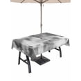 thumbnail image 1 of Outdoor Tablecloths with Umbrella Hole & Zipper, Grey Ombre Tablecloth Rectangle 60x84 Inch, Vintage Simple Abstract Gradient Mottled Waterproof Table Cloth, Patio/Pool/Picnic Table Covers, 1 of 8