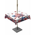 thumbnail image 1 of Outdoor Tablecloths with Umbrella Hole & Zipper, Independence Day 54x54 Inch Square Tablecloths, Gnomes American Flag Red Blue Flowers Waterproof Table Cloth, Patio/Pool/Picnic Table Covers, 1 of 8