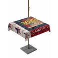 thumbnail image 1 of Outdoor Tablecloths with Umbrella Hole & Zipper, Independence Day 60x60 Inch Square Tablecloths, Country Retro Truck Sunflowers Star Wood Waterproof Table Cloth, Patio/Pool/Picnic Table Covers, 1 of 8