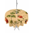 thumbnail image 1 of Outdoor Tablecloths with Umbrella Hole & Zipper, Ladybugs Eucalyptus Round Tablecloth 54 Inch, Spring Botanical Leaves Yellow Waterproof Table Cloth, Patio/Pool/Picnic Table Covers, 1 of 8