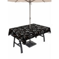 thumbnail image 1 of Outdoor Tablecloths with Umbrella Hole & Zipper, Leisure Coffee 54x80 Inch Tablecloth Rectangle, Vintage Country Coffee Cups Beans Black Waterproof Table Cloth, Patio/Pool/Picnic Table Covers, 1 of 8