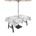 thumbnail image 1 of Outdoor Tablecloths with Umbrella Hole & Zipper, Monstera Leaves 60 x102 Inch Rectangle Tablecloths, Modern Minimalist Botanical Tropical Gray Waterproof Table Cloth, Patio/Pool/Picnic Table Covers, 1 of 8