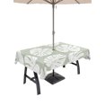 thumbnail image 1 of Outdoor Tablecloths with Umbrella Hole & Zipper, Monstera Leaves 60 x102 Inch Rectangle Tablecloths, Summer Tropical Botanical Sage Green Waterproof Table Cloth, Patio/Pool/Picnic Table Covers, 1 of 8