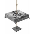 thumbnail image 1 of Outdoor Tablecloths with Umbrella Hole & Zipper, Nautical Anchor 54x54 Inch Square Tablecloths, Rudder Stars Retro Black Grey Wooden Grain Waterproof Table Cloth, Patio/Pool/Picnic Table Covers, 1 of 8