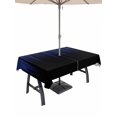 thumbnail image 1 of Outdoor Tablecloths with Umbrella Hole & Zipper, Navy Blue Black Ombre 60 x102 Inch Rectangle Tablecloths, Modern Abstract Striped Gradient Waterproof Table Cloth, Patio/Pool/Picnic Table Covers, 1 of 8