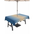 thumbnail image 1 of Outdoor Tablecloths with Umbrella Hole & Zipper, Navy Blue Ombre 60 x102 Inch Rectangle Tablecloths, Modern Yellow Gradient Farmhouse Art Waterproof Table Cloth, Patio/Pool/Picnic Table Covers, 1 of 8
