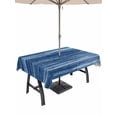 thumbnail image 1 of Outdoor Tablecloths with Umbrella Hole & Zipper, Navy Blue Rectangle Tablecloth 52x70 Inch, Vintage Modern Abstract Art Ombre Waterproof Table Cloth, Patio/Pool/Picnic Table Covers, 1 of 8