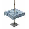 thumbnail image 1 of Outdoor Tablecloths with Umbrella Hole & Zipper, Navy Blue Starfish 60x60 Inch Square Tablecloths, Coastal Ocean Summer Sea Nautical Waterproof Table Cloth, Patio/Pool/Picnic Table Covers, 1 of 8
