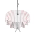 thumbnail image 1 of Outdoor Tablecloths with Umbrella Hole & Zipper, Ombre Pink Grey Striped Round Tablecloth 54 Inch, Farmhouse Modern Stripes Waterproof Table Cloth, Patio/Pool/Picnic Table Covers, 1 of 8