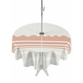 thumbnail image 1 of Outdoor Tablecloths with Umbrella Hole & Zipper, Orange Striped Round Tablecloths 60 Inch, Abstract Modern Geometric Stripes Waterproof Table Cloth, Patio/Pool/Picnic Table Covers, 1 of 8