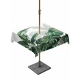 thumbnail image 1 of Outdoor Tablecloths with Umbrella Hole & Zipper, Palm Leaves Tropical 60x60 Inch Square Tablecloths, Green Botanical Summer Waterproof Table Cloth, Patio/Pool/Picnic Table Covers, 1 of 8