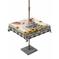 thumbnail image 1 of Outdoor Tablecloths with Umbrella Hole & Zipper, Pig Sunflowers 60x60 Inch Square Tablecloths, Yellow Floral Black White Checkered Rustic Waterproof Table Cloth, Patio/Pool/Picnic Table Covers, 1 of 8