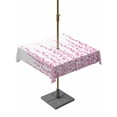 thumbnail image 1 of Outdoor Tablecloths with Umbrella Hole & Zipper, Pink 60x60 Inch Square Tablecloths, Polka Dots Watercolor Abstract Art Waterproof Table Cloth, Patio/Pool/Picnic Table Covers, 1 of 8