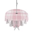 thumbnail image 1 of Outdoor Tablecloths with Umbrella Hole & Zipper, Pink Buffalo Plaid Round Tablecloths 60 Inch, Farmhouse Modern Checkered Waterproof Table Cloth, Patio/Pool/Picnic Table Covers, 1 of 8