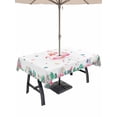 thumbnail image 1 of Outdoor Tablecloths with Umbrella Hole & Zipper, Pink Flamingo Tablecloth Rectangle 60x84 Inch, Tropical Botanical Summer Butterfly Flower Waterproof Table Cloth, Patio/Pool/Picnic Table Covers, 1 of 8