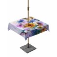 thumbnail image 1 of Outdoor Tablecloths with Umbrella Hole & Zipper, Pink Purple Hummingbird 54x54 Inch Square Tablecloths, Spring Oil Painting Sunflowers Waterproof Table Cloth, Patio/Pool/Picnic Table Covers, 1 of 8