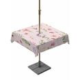 thumbnail image 1 of Outdoor Tablecloths with Umbrella Hole & Zipper, Pink Spring Floral 54x54 Inch Square Tablecloths, Flowers Botanical Elegant Pastoral Waterproof Table Cloth, Patio/Pool/Picnic Table Covers, 1 of 8