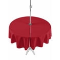 thumbnail image 1 of Outdoor Tablecloths with Umbrella Hole & Zipper, Pure Red Round Tablecloths 60 Inch, Simple Solid Color Waterproof Table Cloth, Patio/Pool/Picnic Table Covers, 1 of 8