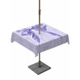 thumbnail image 1 of Outdoor Tablecloths with Umbrella Hole & Zipper, Purple Bow 54x54 Inch Square Tablecloths, Cute Bowknot Simple Pure Color Waterproof Table Cloth, Patio/Pool/Picnic Table Covers, 1 of 8
