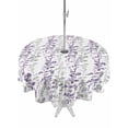 thumbnail image 1 of Outdoor Tablecloths with Umbrella Hole & Zipper, Purple Grey Botanical Round Tablecloths 60 Inch, Spring Floral Summer Farmhouse Waterproof Table Cloth, Patio/Pool/Picnic Table Covers, 1 of 8