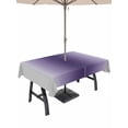thumbnail image 1 of Outdoor Tablecloths with Umbrella Hole & Zipper, Purple Grey Ombre 54x80 Inch Tablecloth Rectangle, Farmhouse Gradient Minimalist Waterproof Table Cloth, Patio/Pool/Picnic Table Covers, 1 of 8