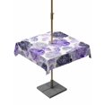 thumbnail image 1 of Outdoor Tablecloths with Umbrella Hole & Zipper, Purple Ombre Spring Floral 54x54 Inch Square Tablecloths, Summer Botanical Flowers Waterproof Table Cloth, Patio/Pool/Picnic Table Covers, 1 of 8