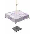 thumbnail image 1 of Outdoor Tablecloths with Umbrella Hole & Zipper, Purple White Floral 60x60 Inch Square Tablecloths, Spring Botanical Leaves Farmhouse Waterproof Table Cloth, Patio/Pool/Picnic Table Covers, 1 of 8