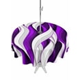 thumbnail image 1 of Outdoor Tablecloths with Umbrella Hole & Zipper, Purple White Moire Round Tablecloth 54 Inch, Modern Abstract Art Waterproof Table Cloth, Patio/Pool/Picnic Table Covers, 1 of 8