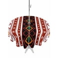 thumbnail image 1 of Outdoor Tablecloths with Umbrella Hole & Zipper, Red Black Boho Round Tablecloth 54 Inch, Vintage Abstract Art Ethnic Tribe Waterproof Table Cloth, Patio/Pool/Picnic Table Covers, 1 of 8