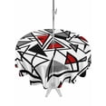 thumbnail image 1 of Outdoor Tablecloths with Umbrella Hole & Zipper, Red Black Geometric Round Tablecloths 60 Inch, Abstract Art Modern Line Waterproof Table Cloth, Patio/Pool/Picnic Table Covers, 1 of 8