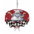 thumbnail image 1 of Outdoor Tablecloths with Umbrella Hole & Zipper, Red Vintage Gnomes Round Tablecloth 54 Inch, Black Checkered Retro Art Waterproof Table Cloth, Patio/Pool/Picnic Table Covers, 1 of 8