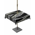 thumbnail image 1 of Outdoor Tablecloths with Umbrella Hole & Zipper, Sage Green Black Stripes 54x54 Inch Square Tablecloths, Grey Abstract Gradient Striped Waterproof Table Cloth, Patio/Pool/Picnic Table Covers, 1 of 8