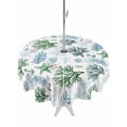 thumbnail image 1 of Outdoor Tablecloths with Umbrella Hole & Zipper, Sage Green Coastal Round Tablecloths 60 Inch, Coral Starfish Seaside Summer Beach Waterproof Table Cloth, Patio/Pool/Picnic Table Covers, 1 of 8