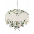 thumbnail image 1 of Outdoor Tablecloths with Umbrella Hole & Zipper, Sage Green Eucalyptus Round Tablecloths 60 Inch, Farmhouse Weeping Leaves Linen Waterproof Table Cloth, Patio/Pool/Picnic Table Covers, 1 of 8