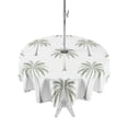 thumbnail image 1 of Outdoor Tablecloths with Umbrella Hole & Zipper, Sage Green Palm Trees Round Tablecloths 60 Inch, Tropical Summer Beach Botanical Waterproof Table Cloth, Patio/Pool/Picnic Table Covers, 1 of 8