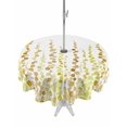thumbnail image 1 of Outdoor Tablecloths with Umbrella Hole & Zipper, Sage Green Polka Dots Round Tablecloths 60 Inch, Yellow Watercolor Abstract Art Waterproof Table Cloth, Patio/Pool/Picnic Table Covers, 1 of 8