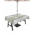 thumbnail image 1 of Outdoor Tablecloths with Umbrella Hole & Zipper, Sage Green Rectangle Tablecloth 52x70 Inch, Modern Abstract Grey Striped Art Waterproof Table Cloth, Patio/Pool/Picnic Table Covers, 1 of 8