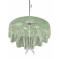 thumbnail image 1 of Outdoor Tablecloths with Umbrella Hole & Zipper, Sage Green Wildflowers Round Tablecloths 60 Inch, Modern Floral Butterfly Plant Waterproof Table Cloth, Patio/Pool/Picnic Table Covers, 1 of 8