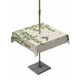 thumbnail image 1 of Outdoor Tablecloths with Umbrella Hole & Zipper, Spring Botanical 60x60 Inch Square Tablecloths, Watercolor Leaves Flowers Birds Beige Waterproof Table Cloth, Patio/Pool/Picnic Table Covers, 1 of 8