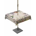 thumbnail image 1 of Outdoor Tablecloths with Umbrella Hole & Zipper, Spring Floral 54x54 Inch Square Tablecloths, Daisy Sunflowers Wisteria Hummingbird Beige Waterproof Table Cloth, Patio/Pool/Picnic Table Covers, 1 of 8