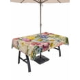 thumbnail image 1 of Outdoor Tablecloths with Umbrella Hole & Zipper, Spring Floral 54x80 Inch Tablecloth Rectangle, Farmhouse Elegant Flowers Vintage Art Waterproof Table Cloth, Patio/Pool/Picnic Table Covers, 1 of 8