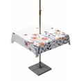 thumbnail image 1 of Outdoor Tablecloths with Umbrella Hole & Zipper, Spring Floral 60x60 Inch Square Tablecloths, Elegant Pastoral Flowers Botanical Waterproof Table Cloth, Patio/Pool/Picnic Table Covers, 1 of 8
