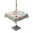 thumbnail image 1 of Outdoor Tablecloths with Umbrella Hole & Zipper, Spring Floral 60x60 Inch Square Tablecloths, Pink Blue Flowers Butterfly Farmhouse Waterproof Table Cloth, Patio/Pool/Picnic Table Covers, 1 of 8