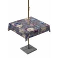 thumbnail image 1 of Outdoor Tablecloths with Umbrella Hole & Zipper, Spring Flowers 60x60 Inch Square Tablecloths, Farmhouse Retro Botanical Purple Blue Floral Waterproof Table Cloth, Patio/Pool/Picnic Table Covers, 1 of 8