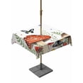 thumbnail image 1 of Outdoor Tablecloths with Umbrella Hole & Zipper, Spring Mushrooms 54x54 Inch Square Tablecloths, Farmhouse Pastoral Botanical Watercolor Waterproof Table Cloth, Patio/Pool/Picnic Table Covers, 1 of 8